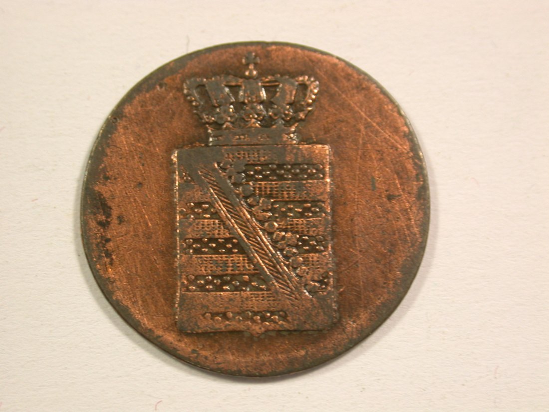  15106 Sachsen 1 Pfennig 1838 G in f.ss  Orginalbilder   