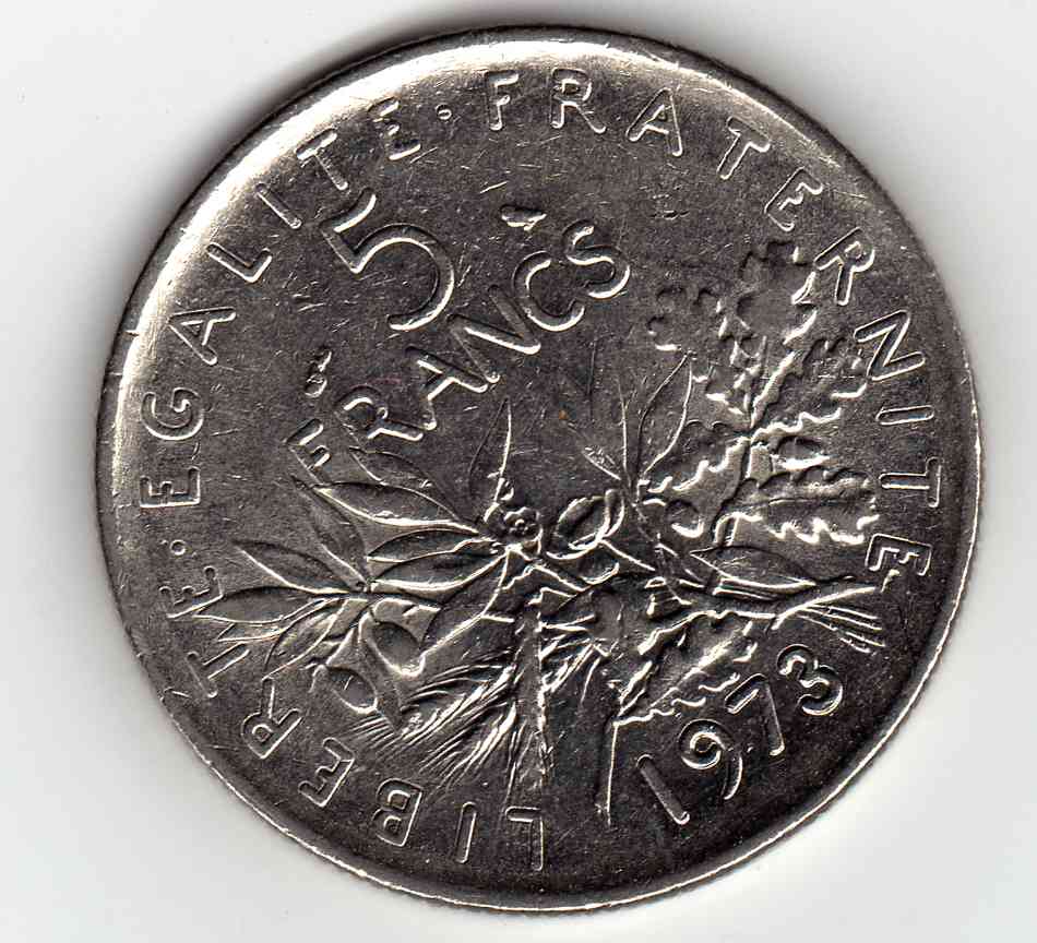  Frankreich 5 Francs 1973   