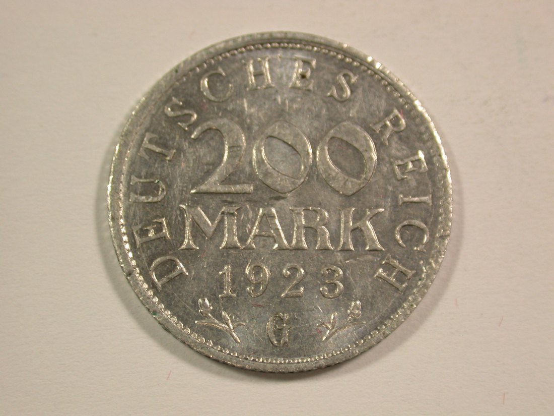  15001 Weimar  200 Mark 1923 G in vz+  Orginalbilder   