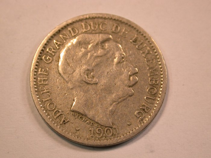 13401  Luxemburg  10 Centimes von 1901 in sehr schön Orginalbilder   