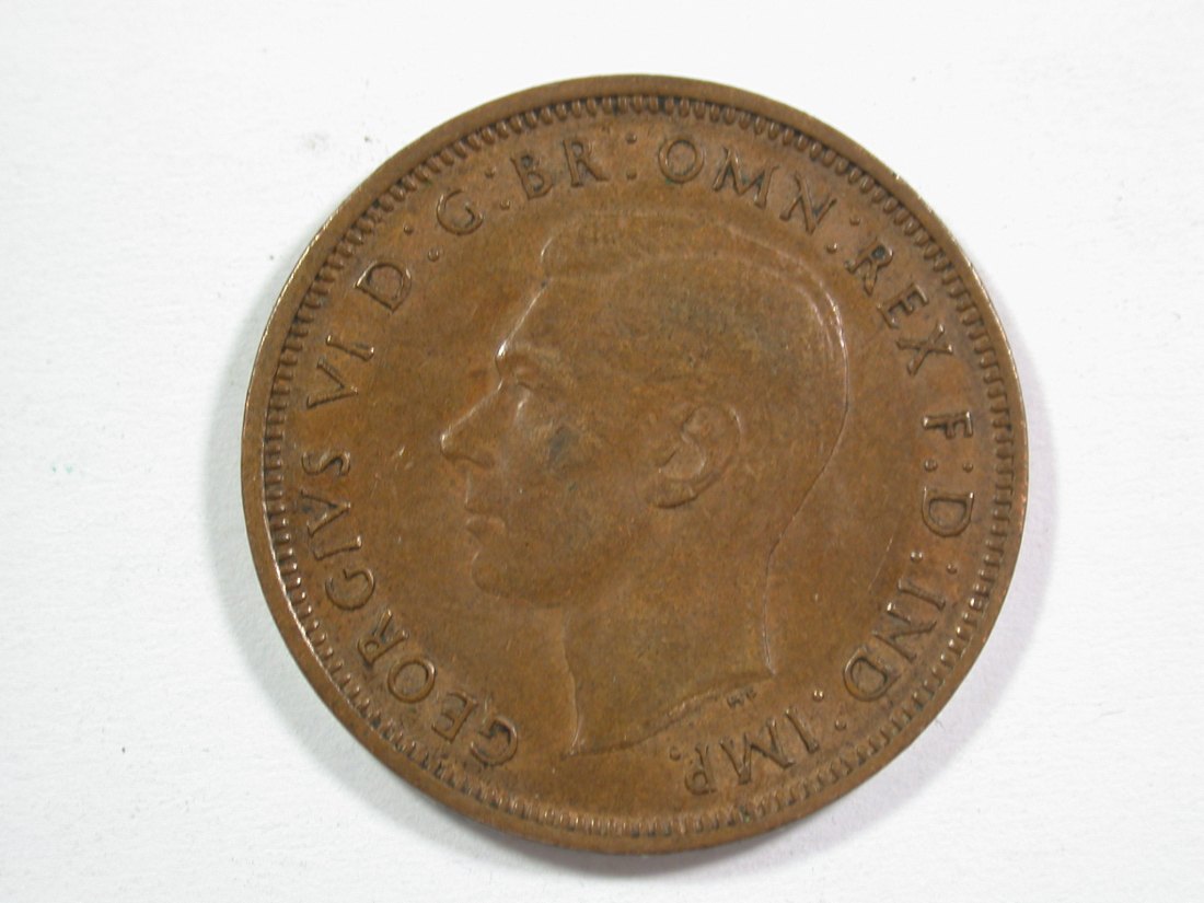  15002 Grossbritannien  1/2 Penny 1943 in vz  Orginalbilder   