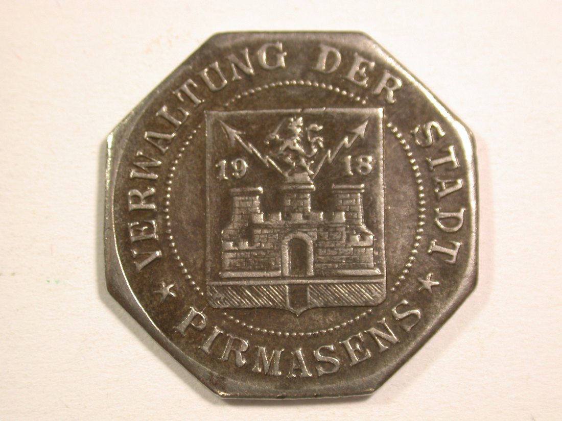  1510 Notgeld Pirmasens 10 Pfennig 1918 in vz Orginalbilder   