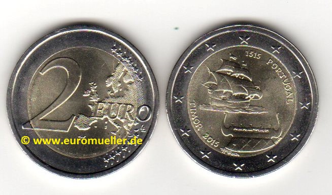 Portugal 2 Euro Sondermünze 2015...Timor...unc.   