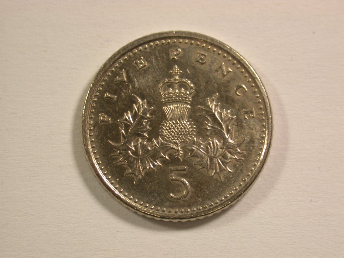  15109 Grossbritanien  5 Cent 1990 in f.st  Orginalbilder   