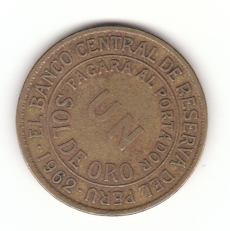  1  Sol de oro Peru 1962 (B645)   