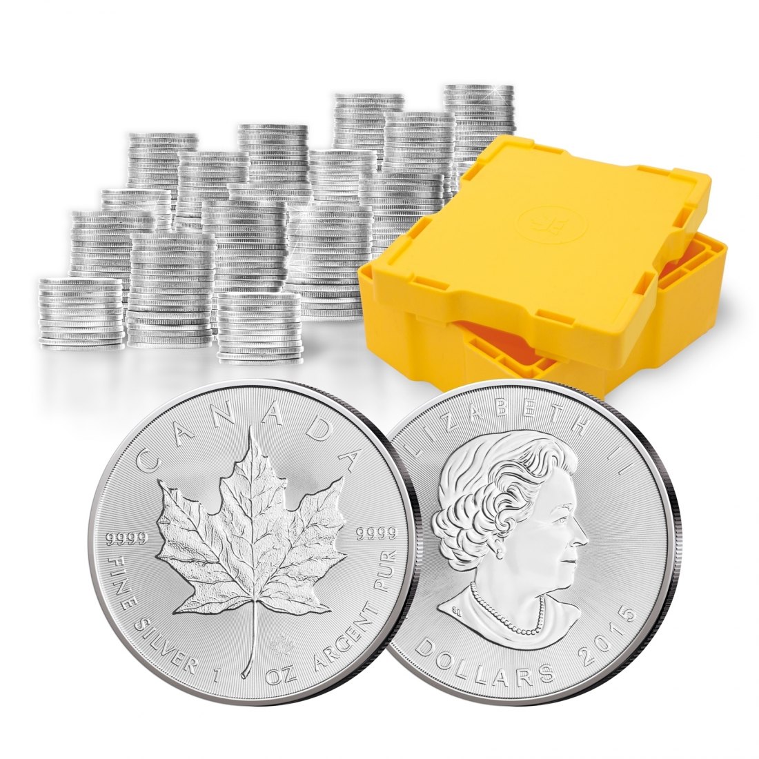  Masterbox mit 500x 1oz Silber Maple Leaf Kanada 2015 - Kanada   