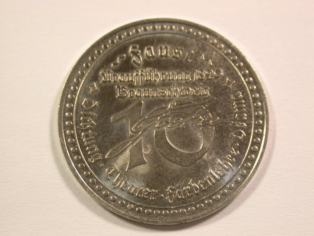  15006 Göthe Uraufführung 1829 in Braunschweig Medaille in f.st Orginalbilder   