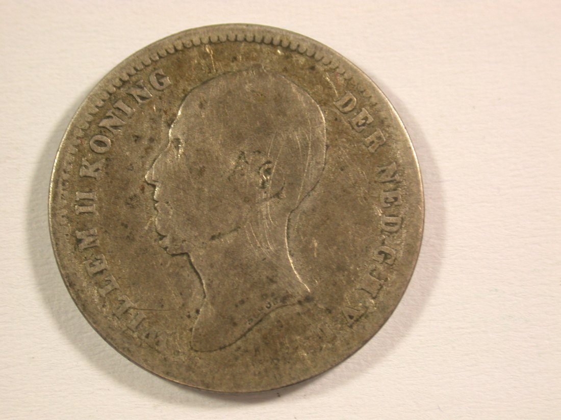  15007 Niederlande 25 Cent 1848 in s Orginalbilder   