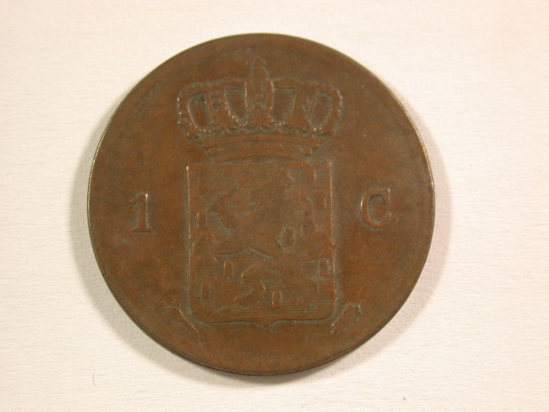  15007 Niederlande 1 Cent 1826 in s-ss Orginalbilder   
