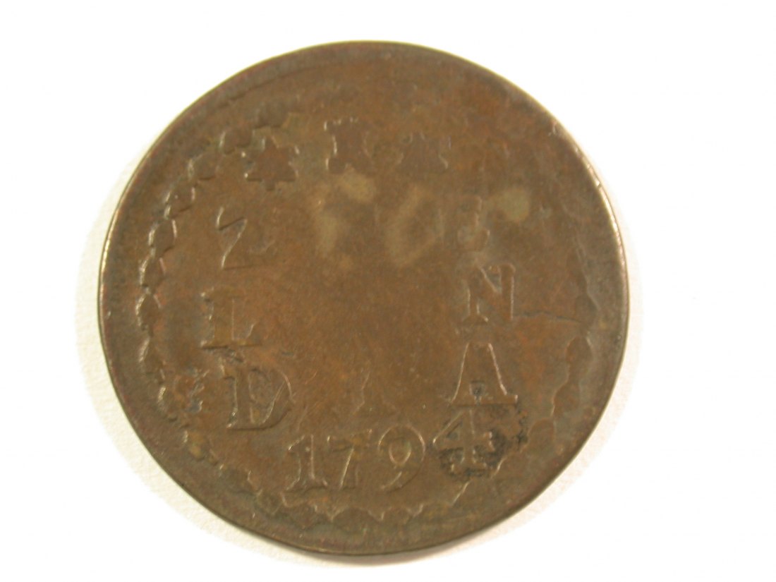  15007 Niederlande Zeeland  1 Duit 1794 in s-ss Orginalbilder   