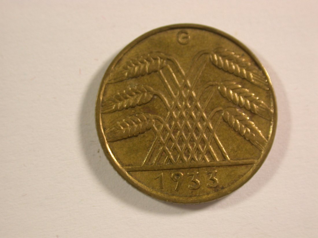  15009 Weimar  10 Reichspfennig 1933 G in ss-vz  Orginalbilder   