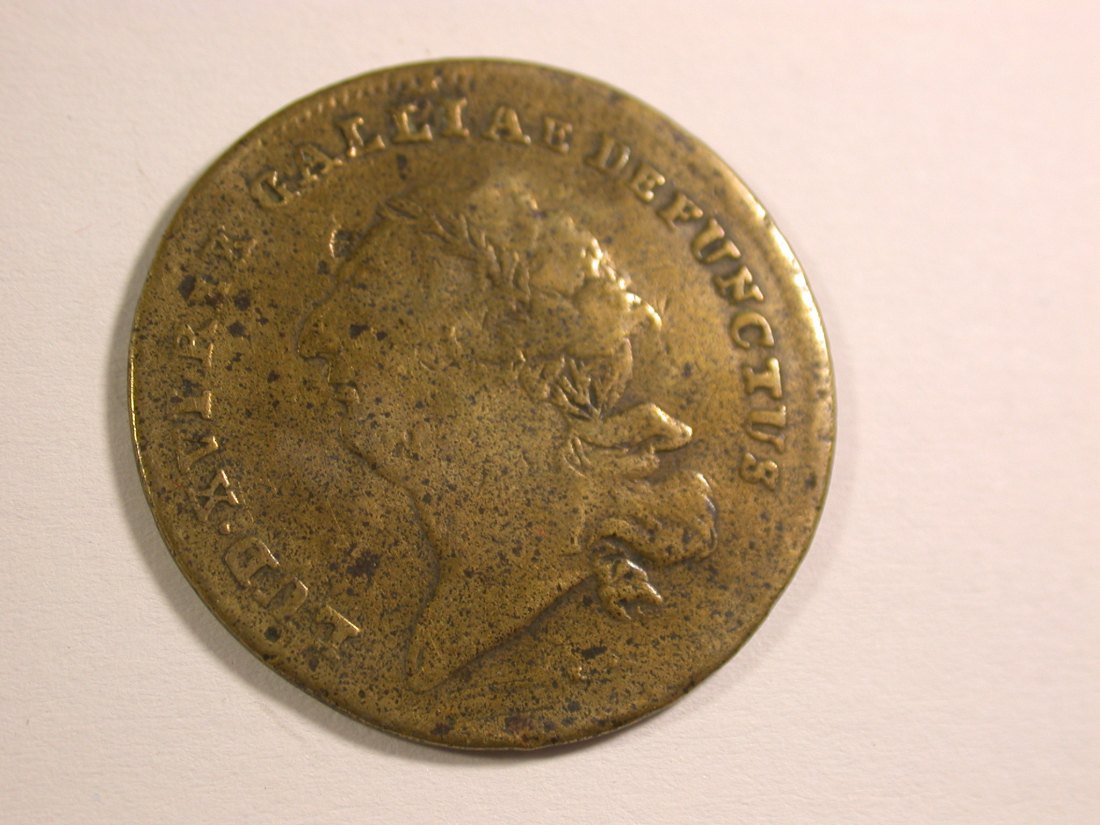  15010 Frankreich Jeton auf d.Tod v. Ludwig XIV am 21.01.1793  Orginalbilder   
