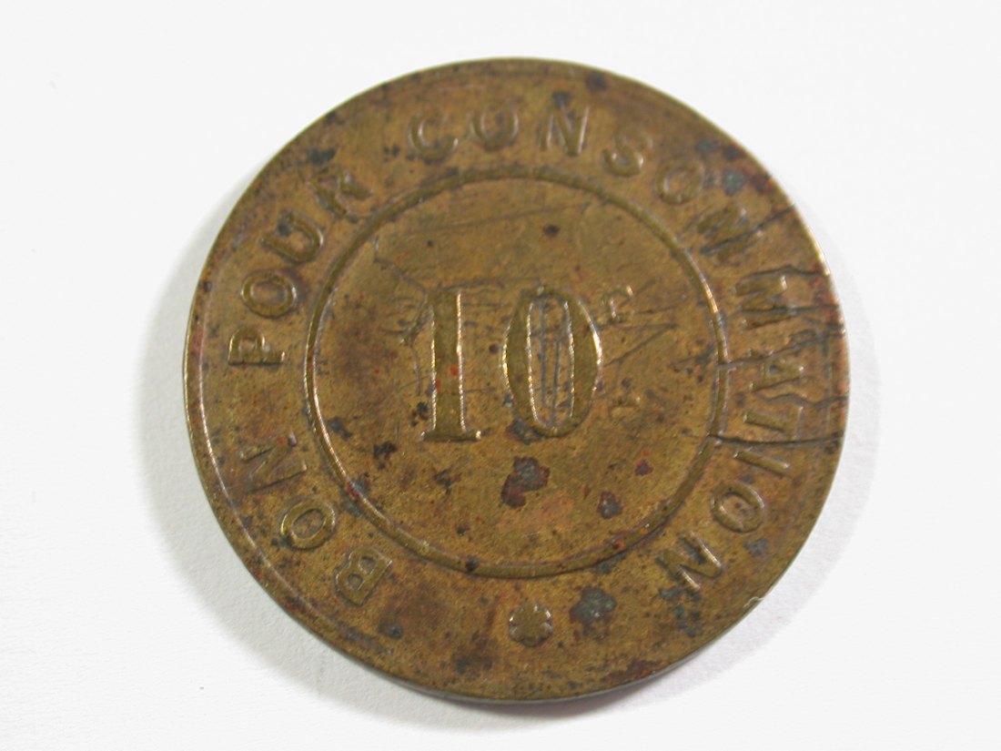  15010 Frankreich Jeton Compagnie Caille Paris 10 Cent. Orginalbilder   