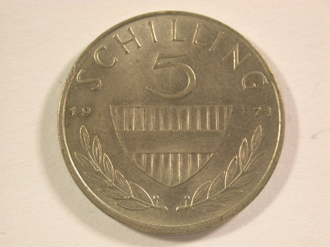 15111 Österreich 5 Schilling 1971 in UNC Orginalbilder   