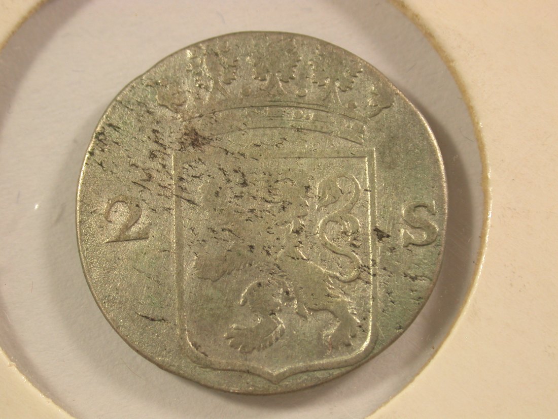  15111 Niederlande 2 Stuiver 1788 Silber in ss/ss+ Orginalbilder   