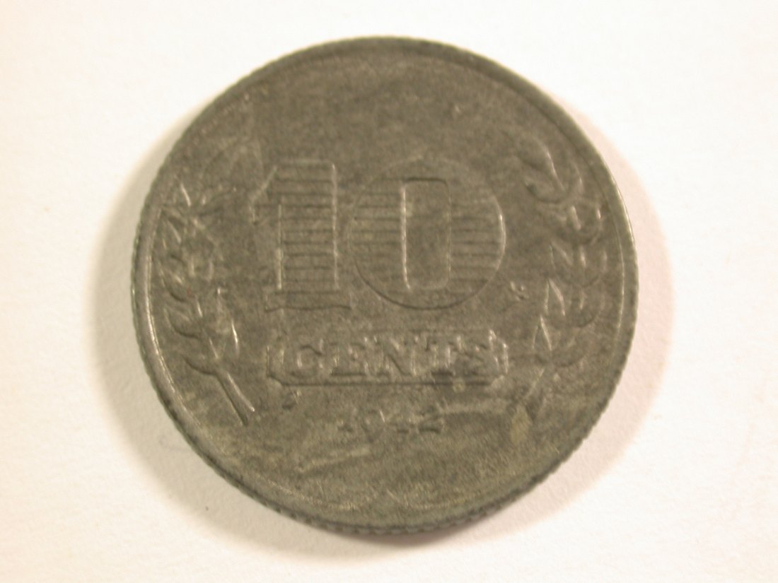  15111 Niederlande 10 Cent 1942  in ss-vz  Orginalbilder   