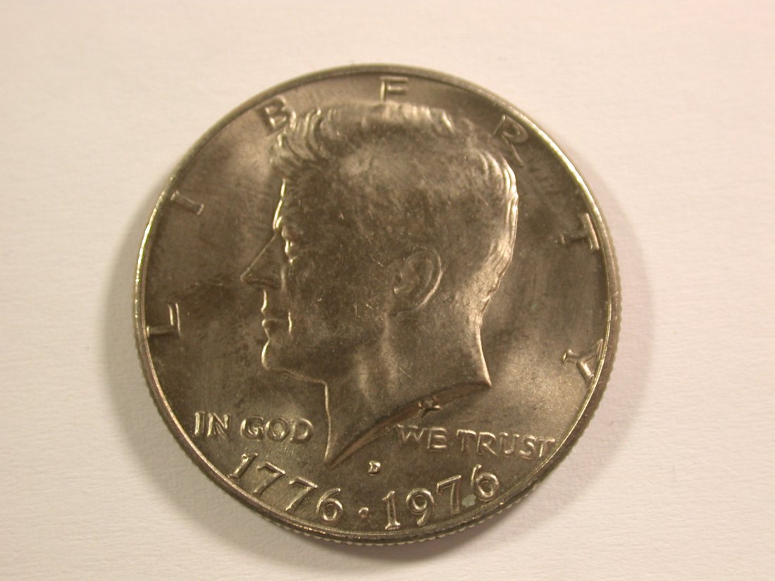 15112 USA 1/2 Dollar 1976 in ST-fein/UNC Orginalbilder   