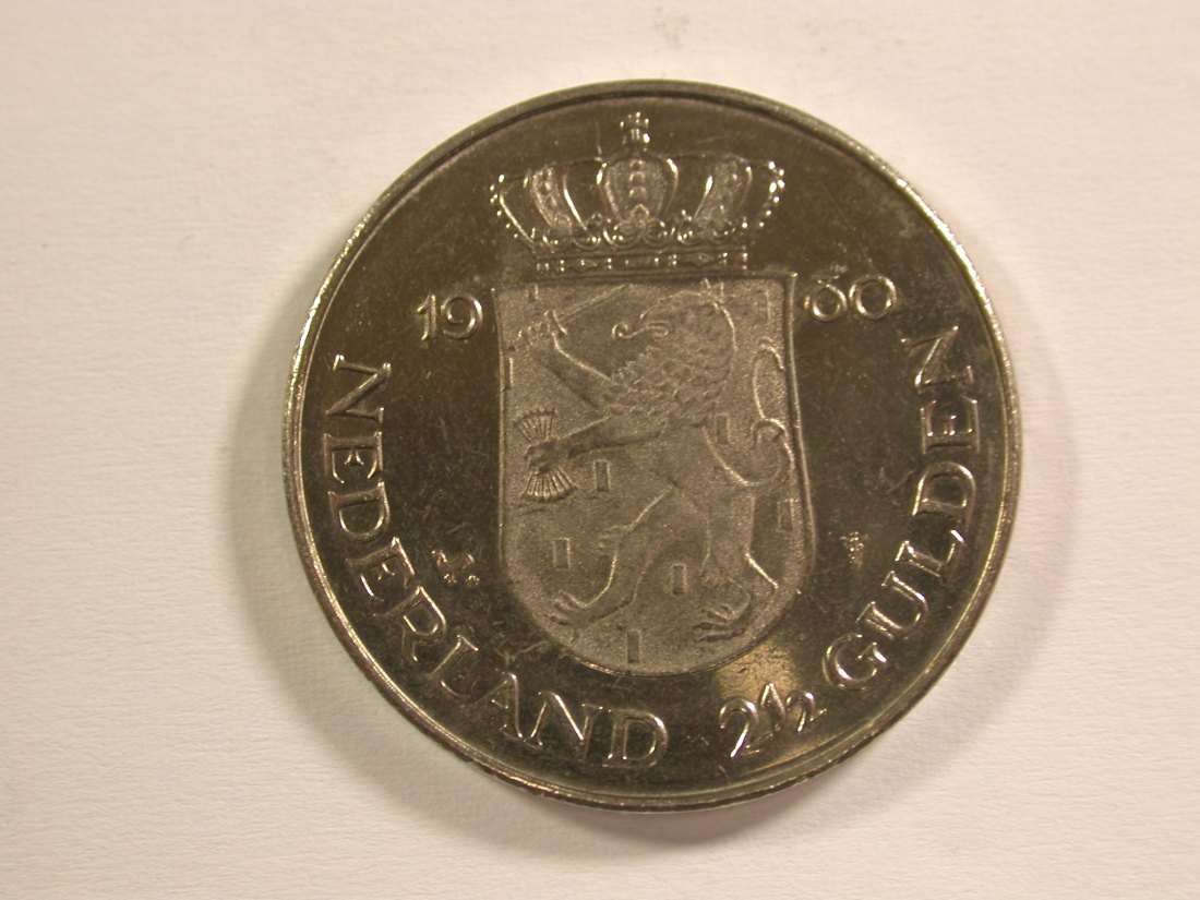  15112 Niederlande 2,5 Gulden 1980 in f.st/PL Orginalbilder   