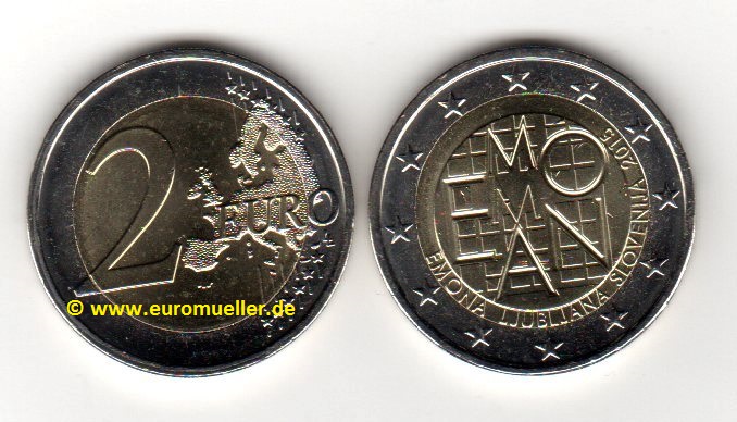Slowenien 2 Euro Sondermünze 2015...Emona   