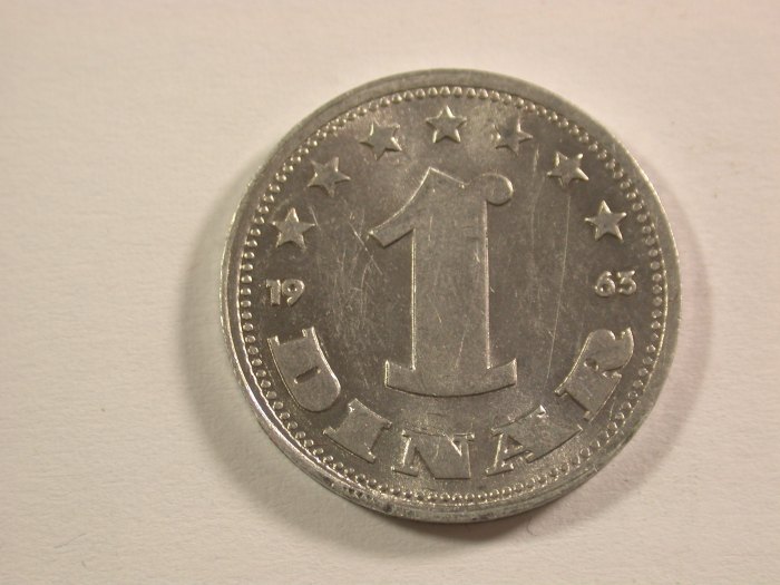  15011 Jugoslawien 1 Dinar 1963 in ST   Orginalbilder   