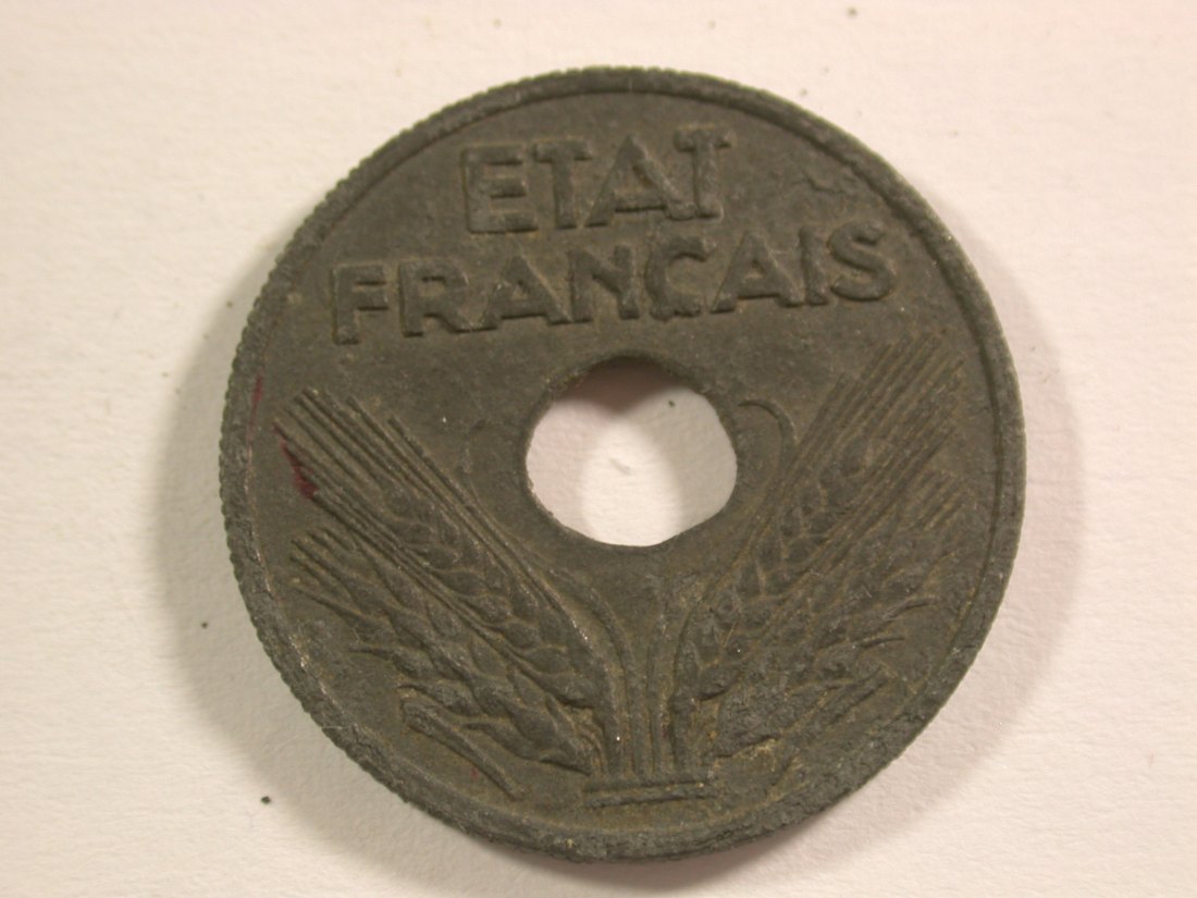  15011 Frankreich 10 Centimes 1942 in ss+  Orginalbilder   