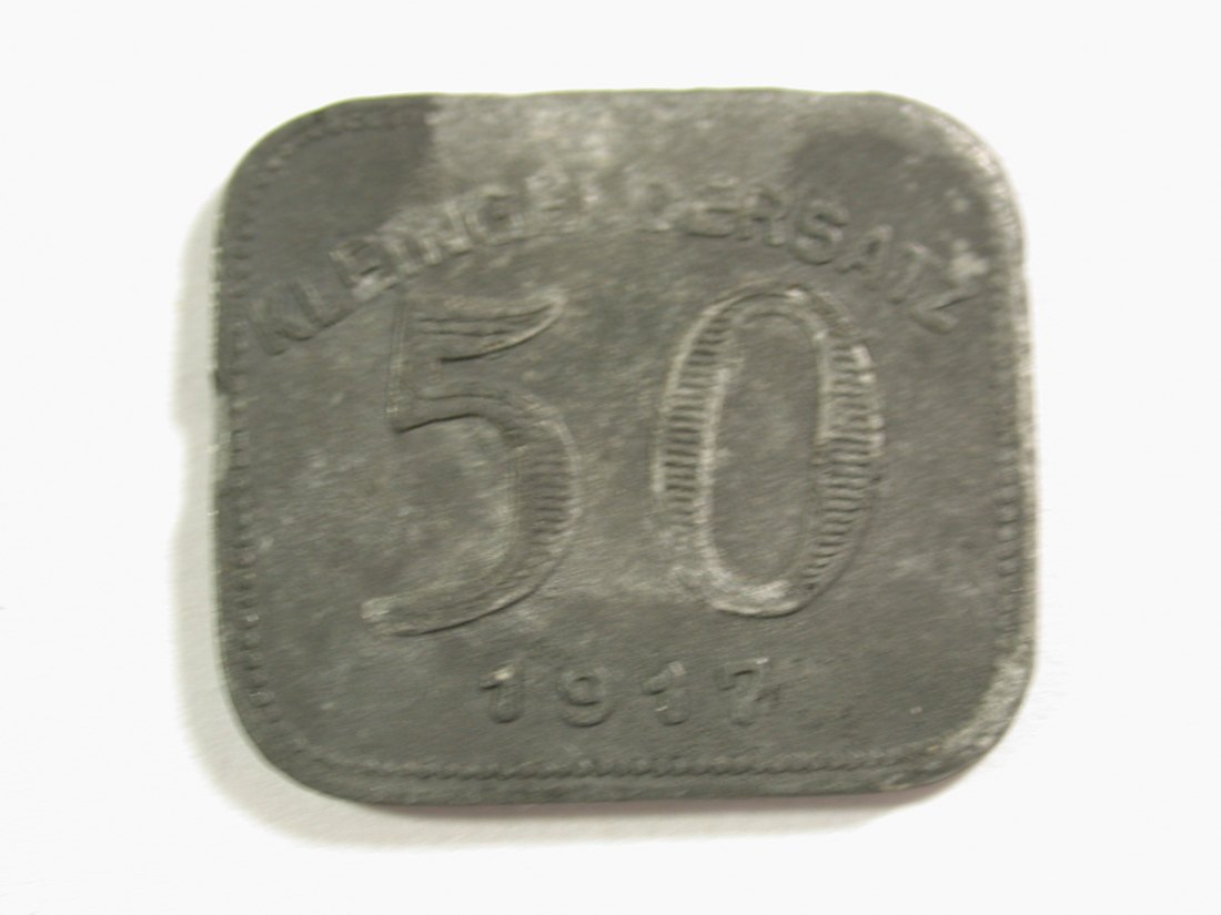  15013 Notgeld  Ludwigsburg 50 Pfennig 1917 in ss+/vz fleckig   Orginalbilder   
