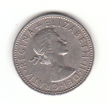  1 Shilling  Großbritannien 1957 Wappen von England (B766)   