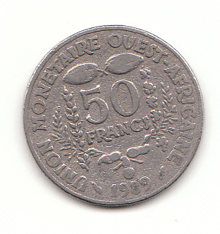 50 francs Westafrika 1989  (B829)   