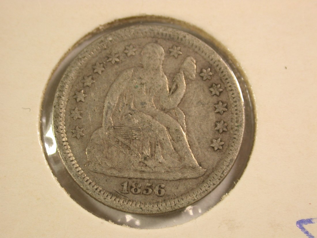  A103 USA  Dime 10 Cent 1856 in ss (VF) Orginalbilder   