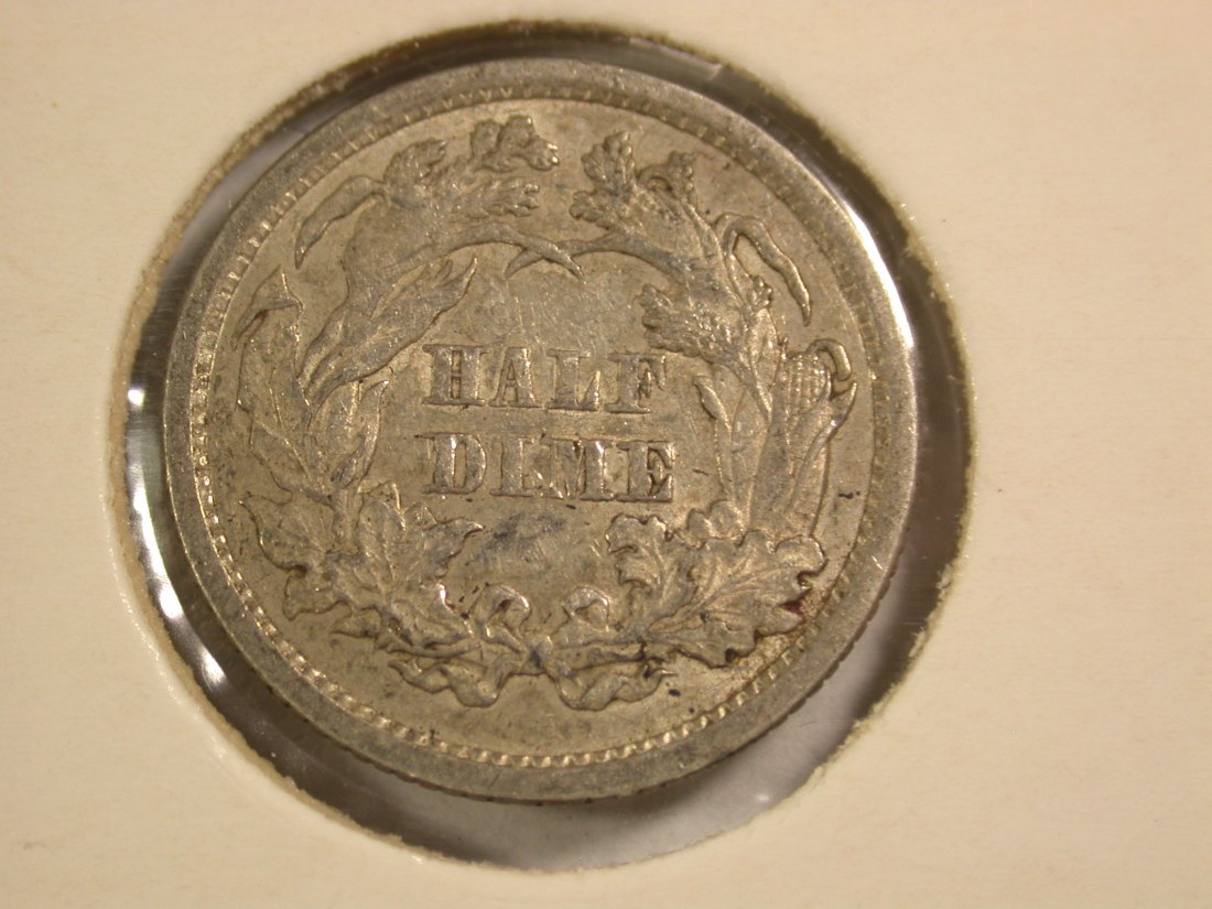  A103 USA  half Dime 5 Cent 1872 in ss+ (VF+) Orginalbilder   