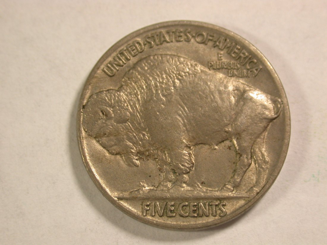  A103 USA  half Dime 5 Cent 1913 Buffalo Nickel in vz (XF) Orginalbilder   