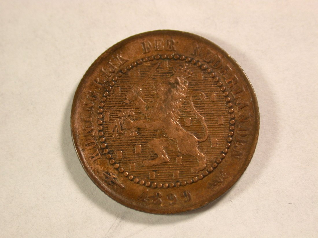  A007 Niederlande 1 Cent 1899 in f.vz  Orginalbilder   