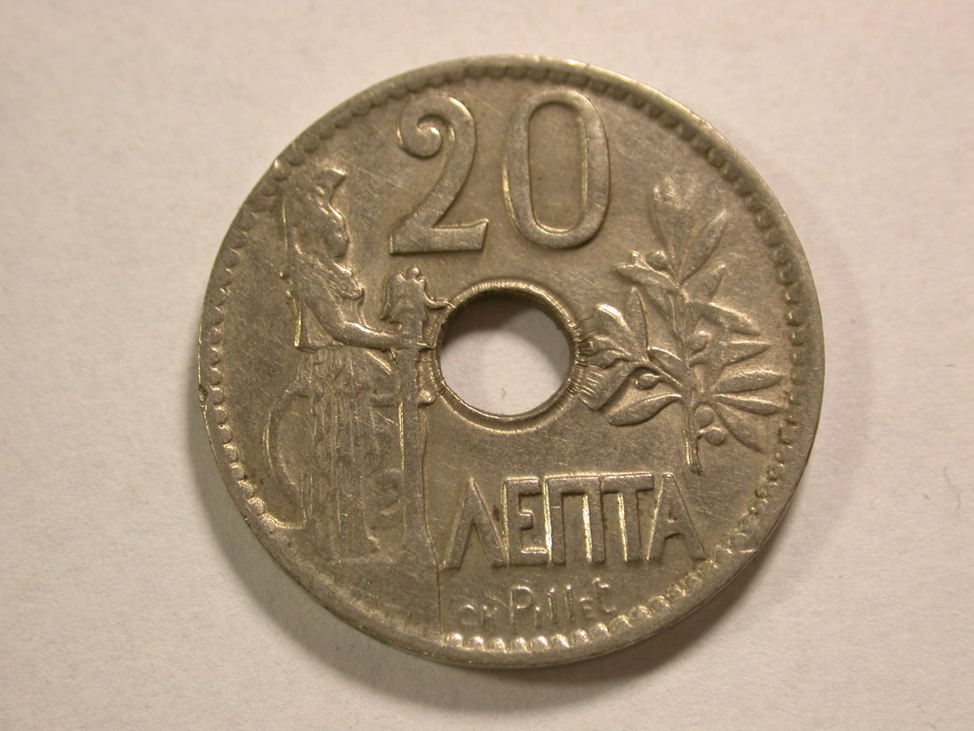  A106 Griechenland  20 Lepta 1912 in ss+  Orginalbilder   