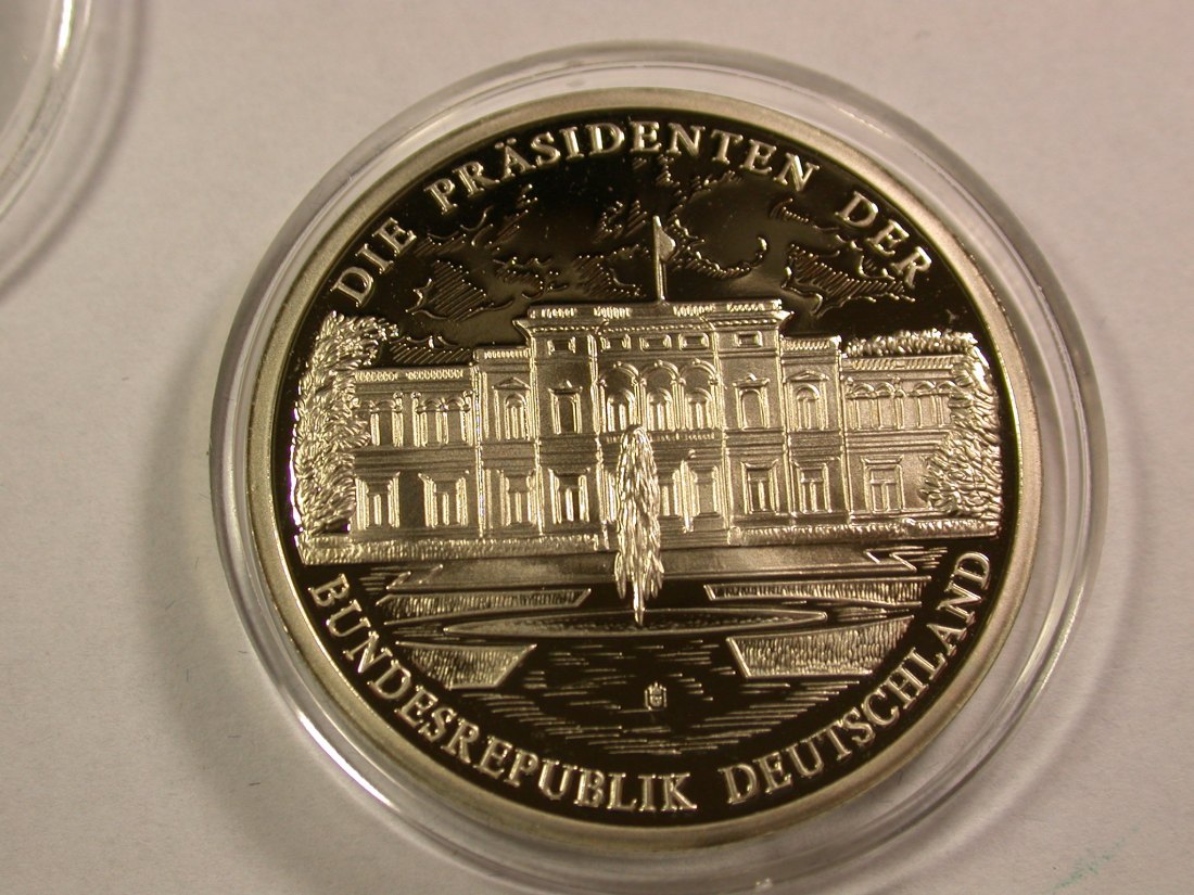  A107 Bundespräsident Rau Medaille 40 mm/32 Gr. in PP   Orginalbilder   