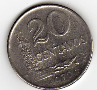 Brasilien  20 Centavos 1970 
