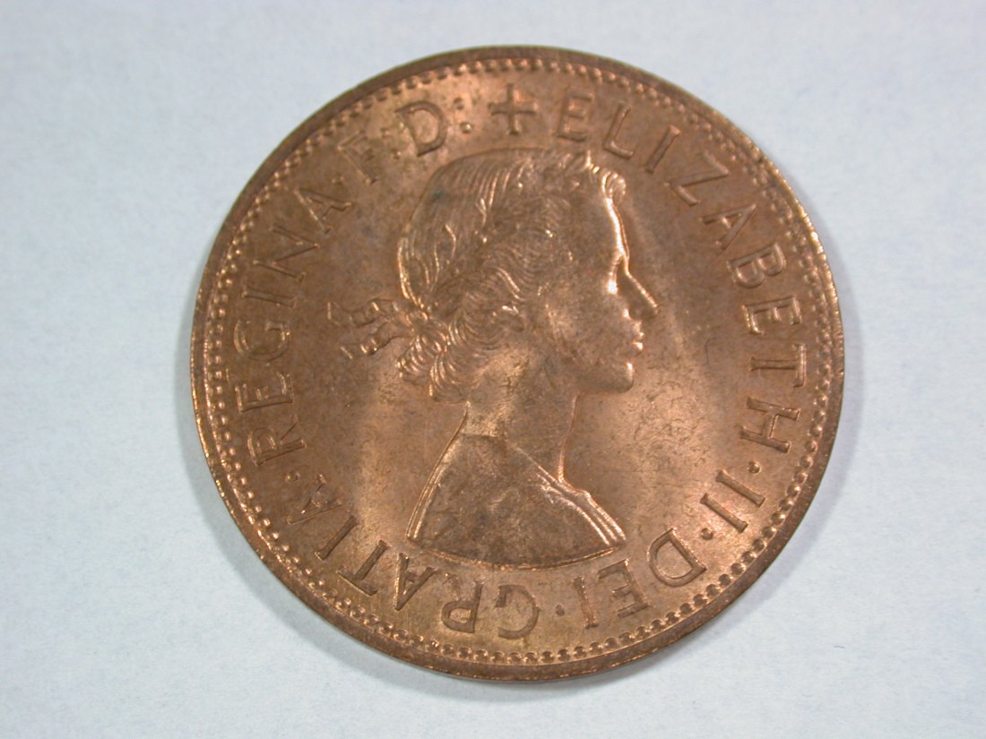  A201 Großbritannien  1 Penny 1966 in vz-st/f.st Orginalbilder   