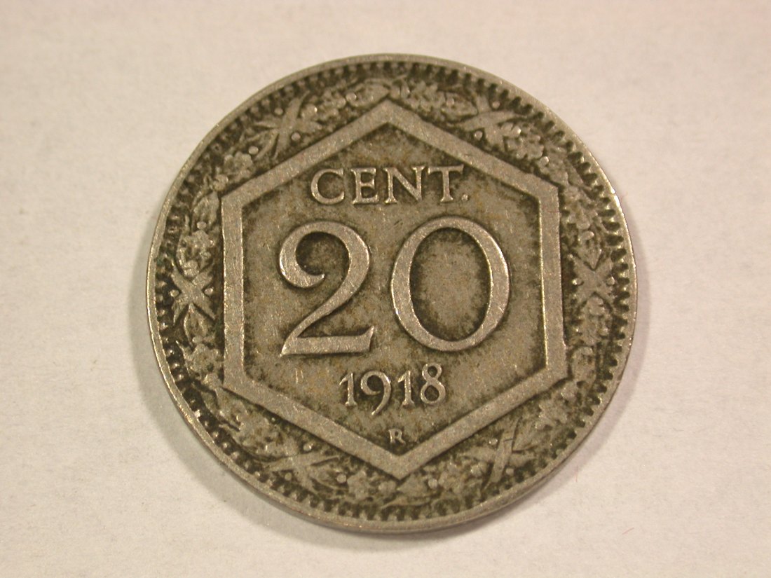  A203 Italien  20 Centesimi 1918 in ss+ Orginalbilder   