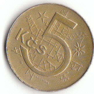Tschechoslowakei (C012)b. 5 Kronen 1983 siehe scan