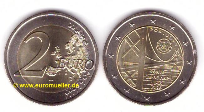 Portugal 2 Euro Sondermünze 2016...Brücke 25. April...unc.   