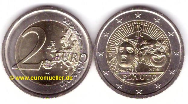 Italien 2 Euro Sondermünze 2016...Plauto...unc.   