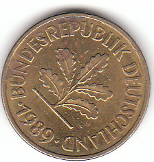 Deutschland (D150)b. 5 Pfennig 1989 J siehe scan
