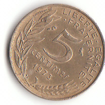 Frankreich (C041)b. 5 Centimes 1973 siehe scan