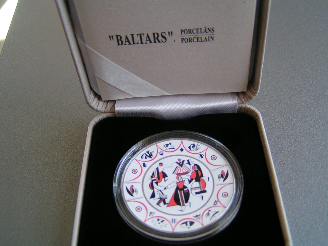  Lettland 5 Euro Silber proof pp 2016 Baltars Porcelain, Auflage nur 5.000   