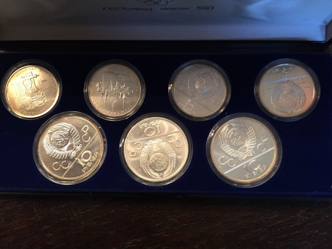  Silber 20 Oz Unzen Moskau 28 Silbermünzen Olympiade 1980 630 Gramm   