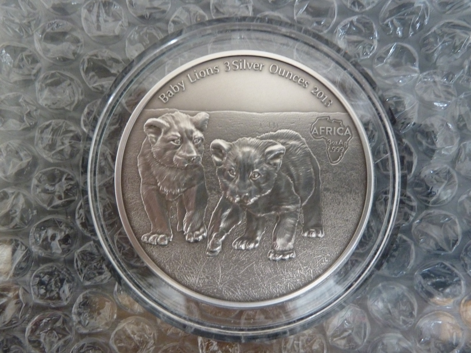  KONGO /CONGO 2000 Francs 2013 Baby-Lions **Max. 500 Exemplare** 3 Unzen Silber   
