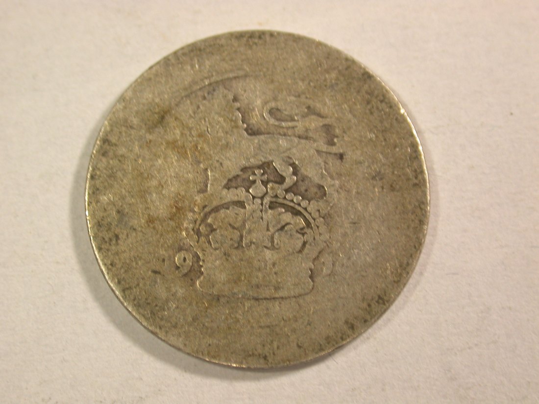  A112 Grossbritannien 6 Pence 1916 in gering-schön  Orginalbilder   
