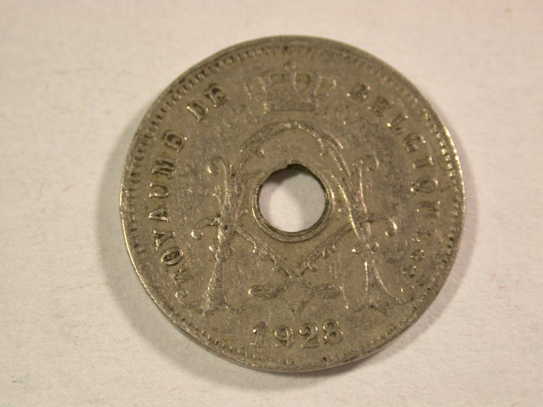 A205 Belgien  5 Centimes 1928 in ss Orginalbilder   