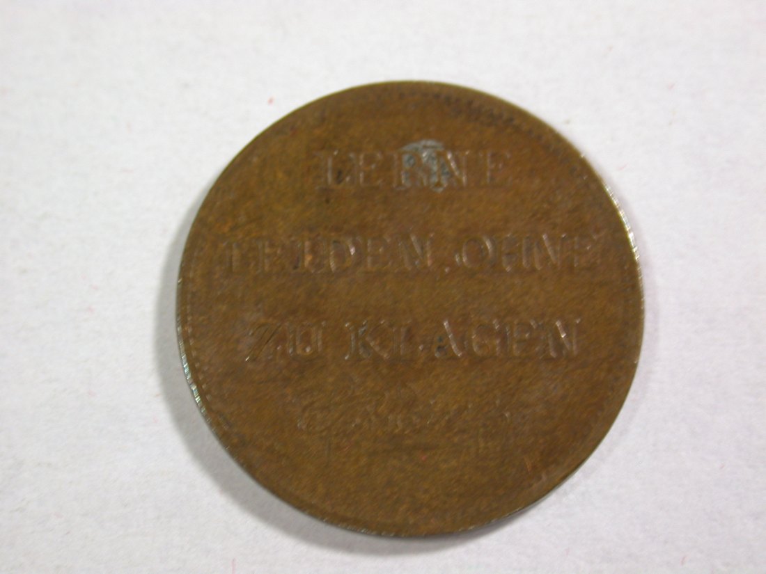  A205 Preussen Friedrich III kleine Medaille Leiden ohne Klagen   Orginalbilder   