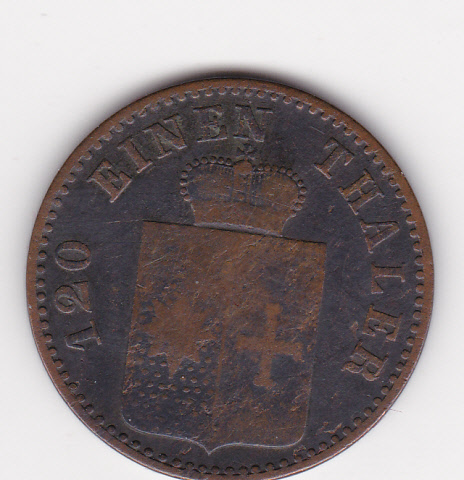  Waldeck-Pyrmont, 3 Pfennig 1855, sehr schön -   