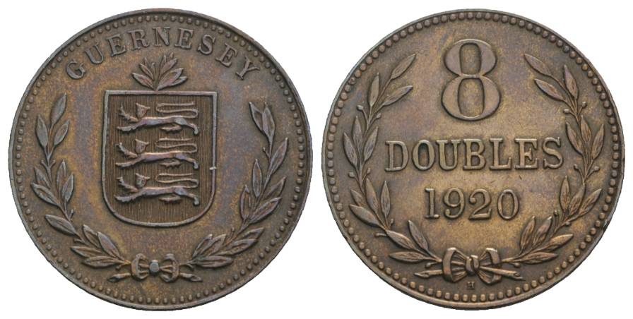  Guernsey, 8 Doubles 1920   